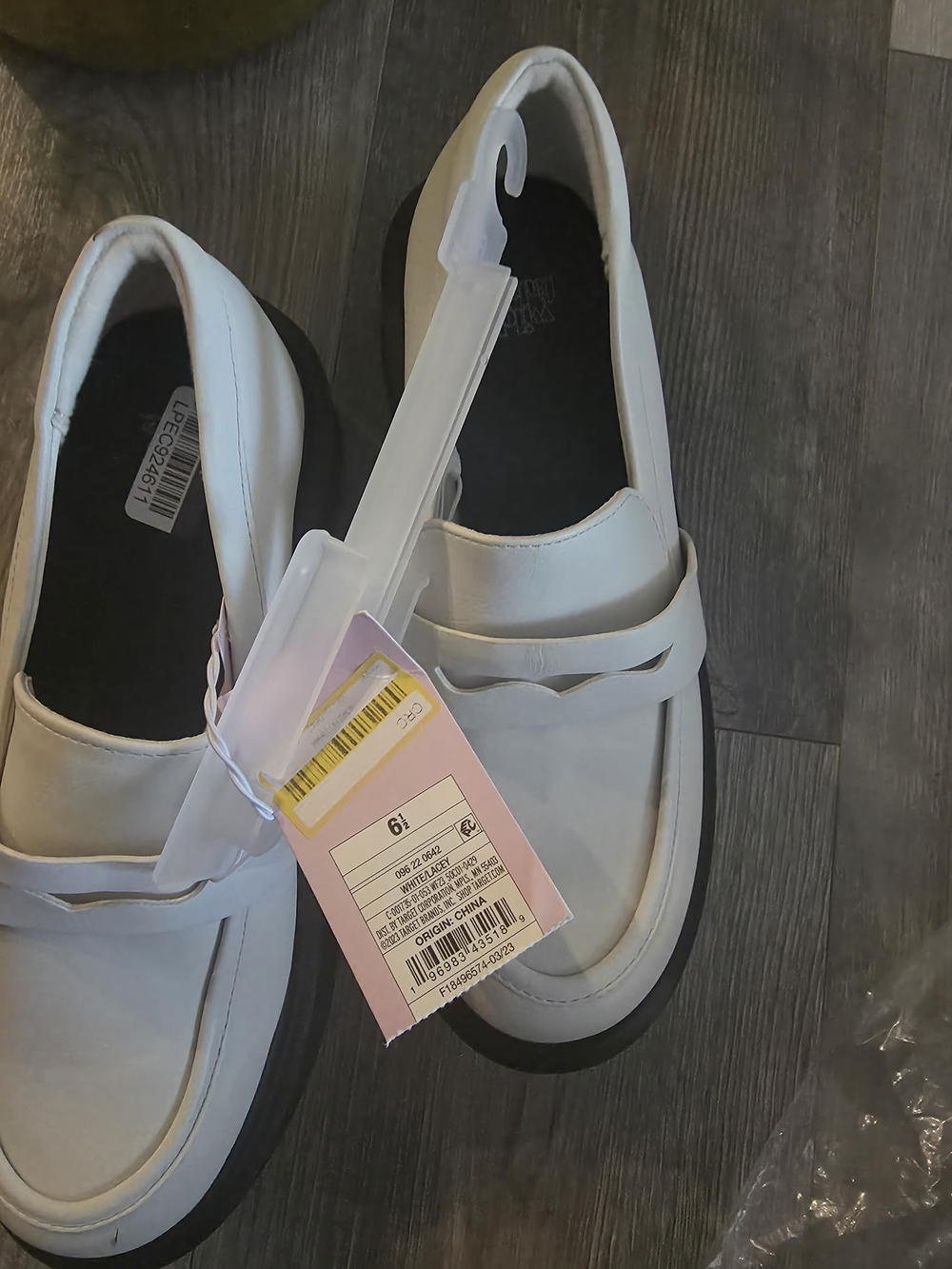 wild fable White Slip-On Loafers with Black Sole